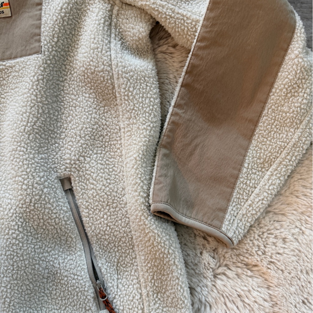 Howler Brothers Chisos Fleece Jacket - Cream and Tan Sz xl - Picture 4 of 9
